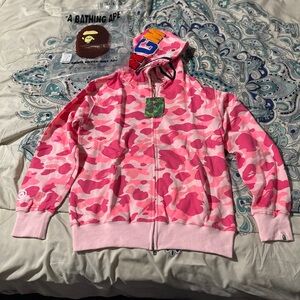 Bathing Ape Pink hoodie